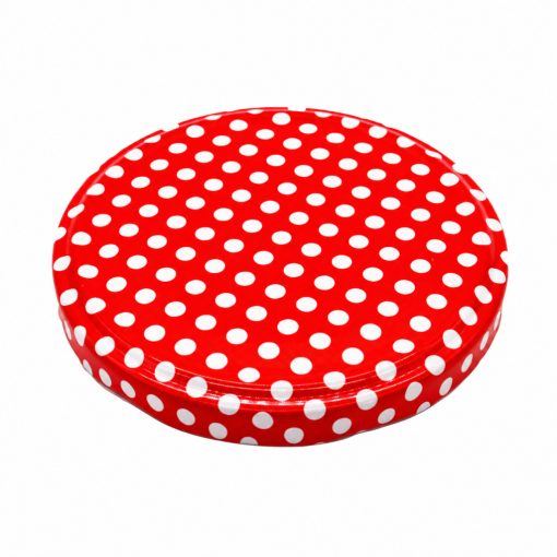 82-es konzervtető - piros-fehér pöttyös