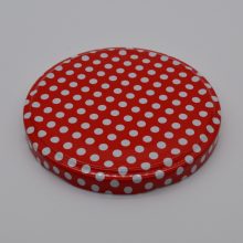 82-es konzervtető - piros-fehér pöttyös