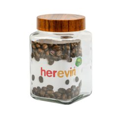 1500ml Tároló üveg Woody szögl. 