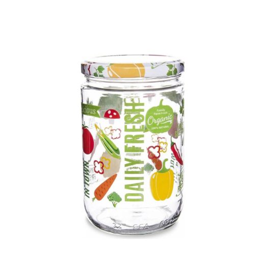 660 ml mintás üveg-zöldséges