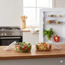 Pachino Üveg tároló edény 3 db-os fedéllel