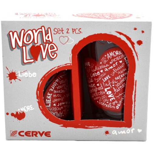 World Love pohár szett (2 db)