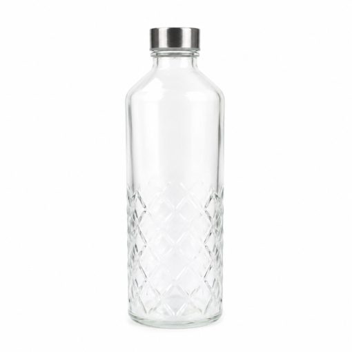 1000 ml Üvegpalack DIAMOND ezüstszínű csavarzárral