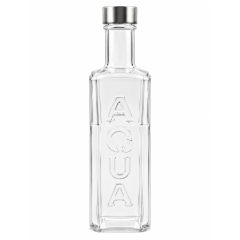 Üvegpalack Aqua 1 lit. ezüstszínű csavarzárral