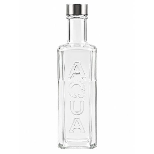 Üvegpalack Aqua 1 lit. ezüstszínű csavarzárral