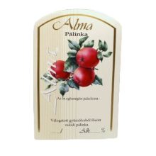 Pálinkás címke - Alma (piros) - (nagy)